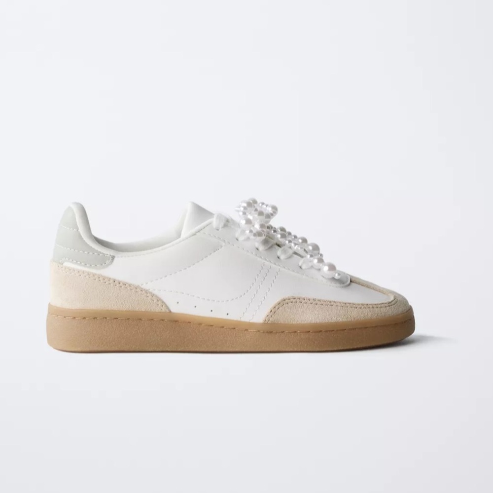 Zara kids NWT sneakers with removeable pearl jewel charm 3478/530 - Picture 8 of 9